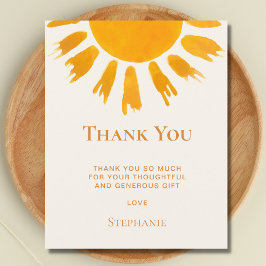 Budget Sun Baby Dusche Danke Karte