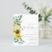 Budget Sunblumen Eukalyptus Script-Brautparty (Stehend Vorderseite)