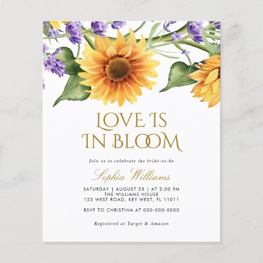 Budget Sunblumen Liebe ist in Bloom (Vorderseite)