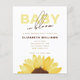 Budget Sunflower Baby im Blütendusche Party