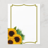Budget Sunflower Baby Shower (Rückseite)