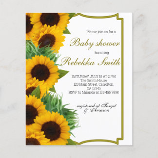 Budget Sunflower Baby Shower