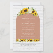Budget Sunflower Boho UAWG Wedding Einladung (Vorderseite)