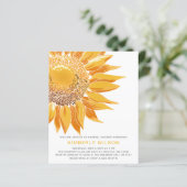 Budget Sunflower Bridal Dusche Einladungen (Stehend Vorderseite)
