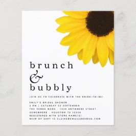 Budget Sunflower Brunch Bubbly Brautparty