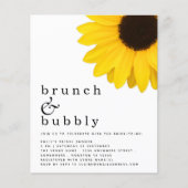 Budget Sunflower Brunch Bubbly Brautparty (Vorderseite)