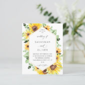 Budget Sunflower & Eucalyptus MOD Floral Wedding W (Stehend Vorderseite)