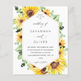 Budget Sunflower & Eucalyptus MOD Wedding W Flyer