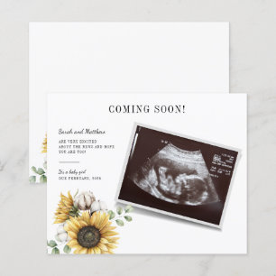 Budget Sunflower Eucalyptus Pregnancy Baby Reveal
