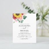 Budget Sunflower Eukalyptus Country Wedding (Stehend Vorderseite)