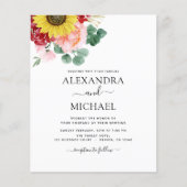 Budget Sunflower Eukalyptus Country Wedding (Vorderseite)