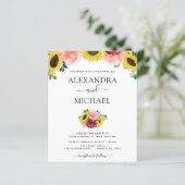 Budget Sunflower Eukalyptus Country Wedding (Stehend Vorderseite)