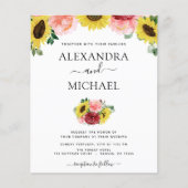 Budget Sunflower Eukalyptus Country Wedding (Vorderseite)