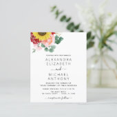 Budget Sunflower Eukalyptus Country Wedding (Stehend Vorderseite)