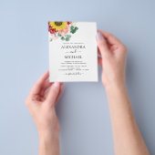 Budget Sunflower Eukalyptus Country Wedding Flyer (Gruppe)