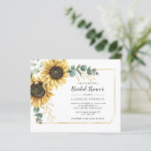 Budget Sunflower Eukalyptus Floral Brautparty (Stehend Vorderseite)