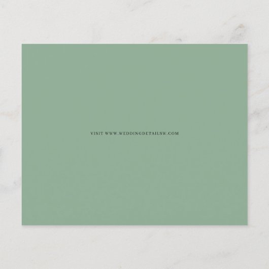 Budget Sunflower Eukalyptus Floral Save the Date (Rückseite)