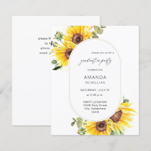 Budget Sunflower & Eukalyptus Graduation Party