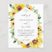 Budget Sunflower & Eukalyptus MOD Floral Wedding (Vorderseite)