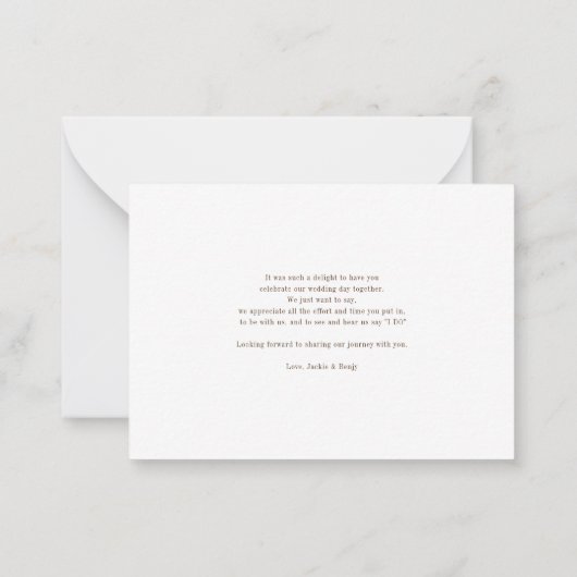 Budget Sunflower Eukalyptus Wedding Vielen Dank Mitteilungskarte (Rückseite)