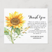 Budget Sunflower Floral Beileid Beerdigung Danke (Vorderseite)