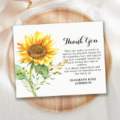Budget Sunflower Floral Beileid Beerdigung Danke