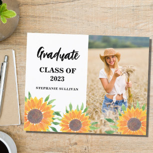 Budget Sunflower Foto Abschluss Ankündigung