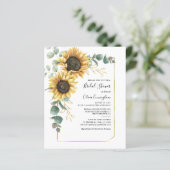 Budget Sunflower Geometric Script-Brautparty (Stehend Vorderseite)
