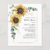 Budget Sunflower Geometric Script-Brautparty (Vorderseite)