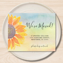 Budget Sunflower Motion Announcement Card