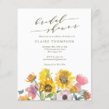 Budget Sunflower Watercolor Script-Brautparty