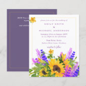Budget Sunflower Wedding Theme Lavender Lila (Vorne/Hinten)