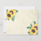 Budget Sunflowers Garden Floral Save the Date (Rückseite)