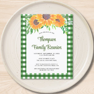 Budget Sunflowers Gingham Family Wiedersehen