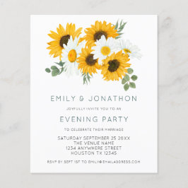 Budget Sunflowers Hochzeitssommer Abend Party Einl