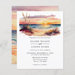 Budget Sunset Beach Sea Einladung