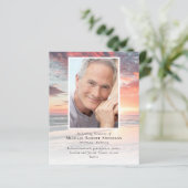 BUDGET Sunset Foto Beerdigung Danke Karte (Stehend Vorderseite)