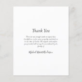 BUDGET Sunset Foto Beerdigung Danke Karte (Rückseite)