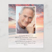 BUDGET Sunset Foto Beerdigung Danke Karte (Vorderseite)