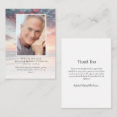 BUDGET Sunset Foto Beerdigung Danke Karte (Vorne/Hinten)