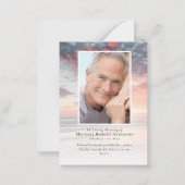 BUDGET Sunset Foto Beerdigung Danke Karte (Vorderseite)