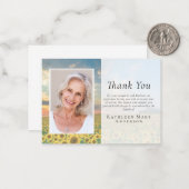 Budget Sunset Sunflower Begräbnis Danke Karte (Vorderseite/Rückseite Beispiel)