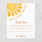 Budget Sunshine Baby Dusche Vielen Dank (Vorderseite)