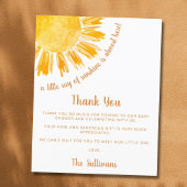 Budget Sunshine Baby Dusche Vielen Dank