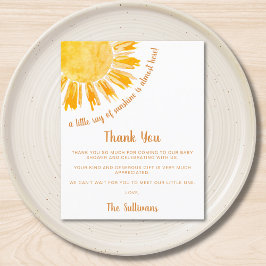 Budget Sunshine Baby Dusche Vielen Dank