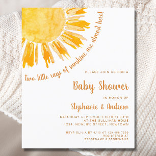 Budget Sunshine Couples Twins Baby Dusche laden ei