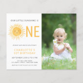 Budget Sunshine Girls erste Geburtstagsparty lädt (Vorderseite)