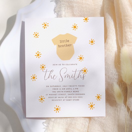 Budget Sunshine Little Brother Boho Baby Dusche