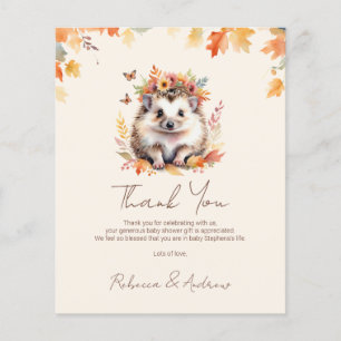 Budget Süßer Igel Herbst Babyshower Dankeschön