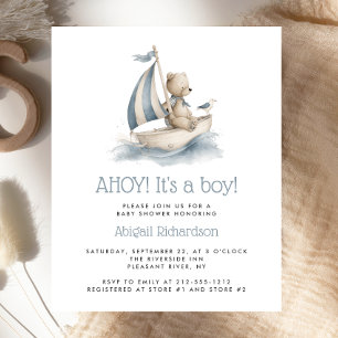 Budget süßer nautischer Teddybär Jungen-Baby-Party